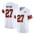 Cleveland #27 Bryant Player Football V Neck Short Sleeve Jersey White Myles For Men Youth Women Gift
