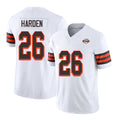 Cleveland #26 Harden Player Football V Neck Short Sleeve Jersey White Myles For Men Youth Women Gift