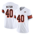 Cleveland #40 Watson Player Football V Neck Short Sleeve Jersey White Nathaniel For Men Youth Women Gift
