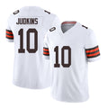 Cleveland #10 Judkins Player Football V Neck Short Sleeve White Jersey Quinshon For Men Youth Women Gift