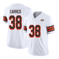 Cleveland #38 Carrico Player Football V Neck Short Sleeve Jersey White Reid For Men Youth Women Gift