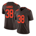 Cleveland #38 Carrico Player Football V Neck Short Sleeve Brown Jersey Reid For Men Youth Women Gift