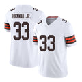 Cleveland #33 Hickman Jr. Player Football V Neck Short Sleeve White Jersey Ronnie For Men Youth Women Gift