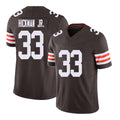 Cleveland #33 Hickman Jr. Player Football V Neck Short Sleeve Brown Jersey Ronnie For Men Youth Women Gift