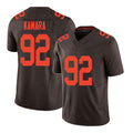 Cleveland #92 Kamara Player Football V Neck Short Sleeve Brown Jersey Sam For Men Youth Women Gift