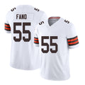 Cleveland #55 Fano Player Football V Neck Short Sleeve White Jersey Spencer For Men Youth Women Gift