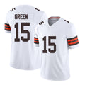 Cleveland #15 Green Player Football V Neck Short Sleeve White Jersey Taylen For Men Youth Women Gift
