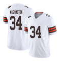 Cleveland #34 Washington Player Football V Neck Short Sleeve White Jersey Zion For Men Youth Women Gift