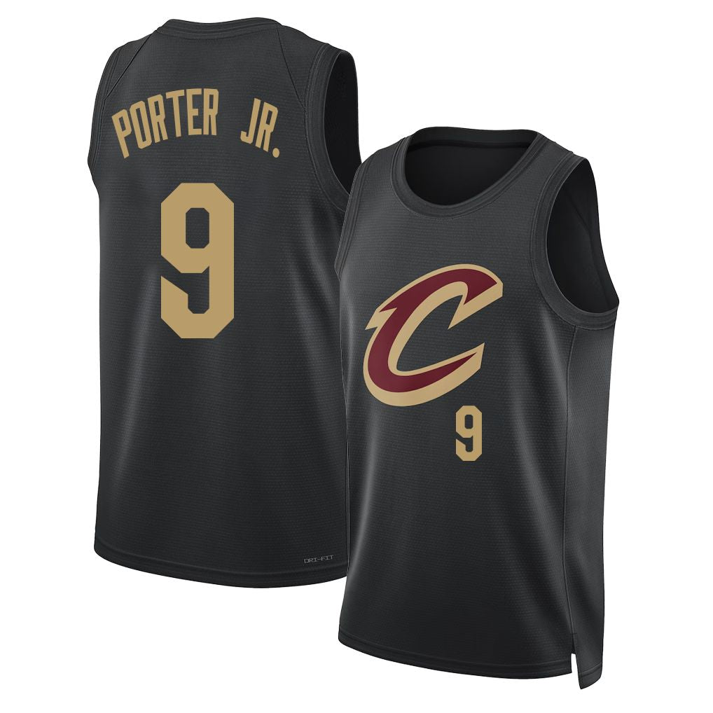 Cleveland #9 Porter Jr. Player Basketball Sleeveless Black Jersey Craig For Adult Youth