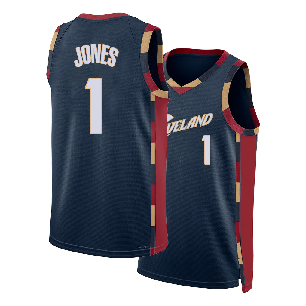 Cleveland #1 Jones Player Basketball Sleeveless Navy Jersey Curtis For Adult Youth