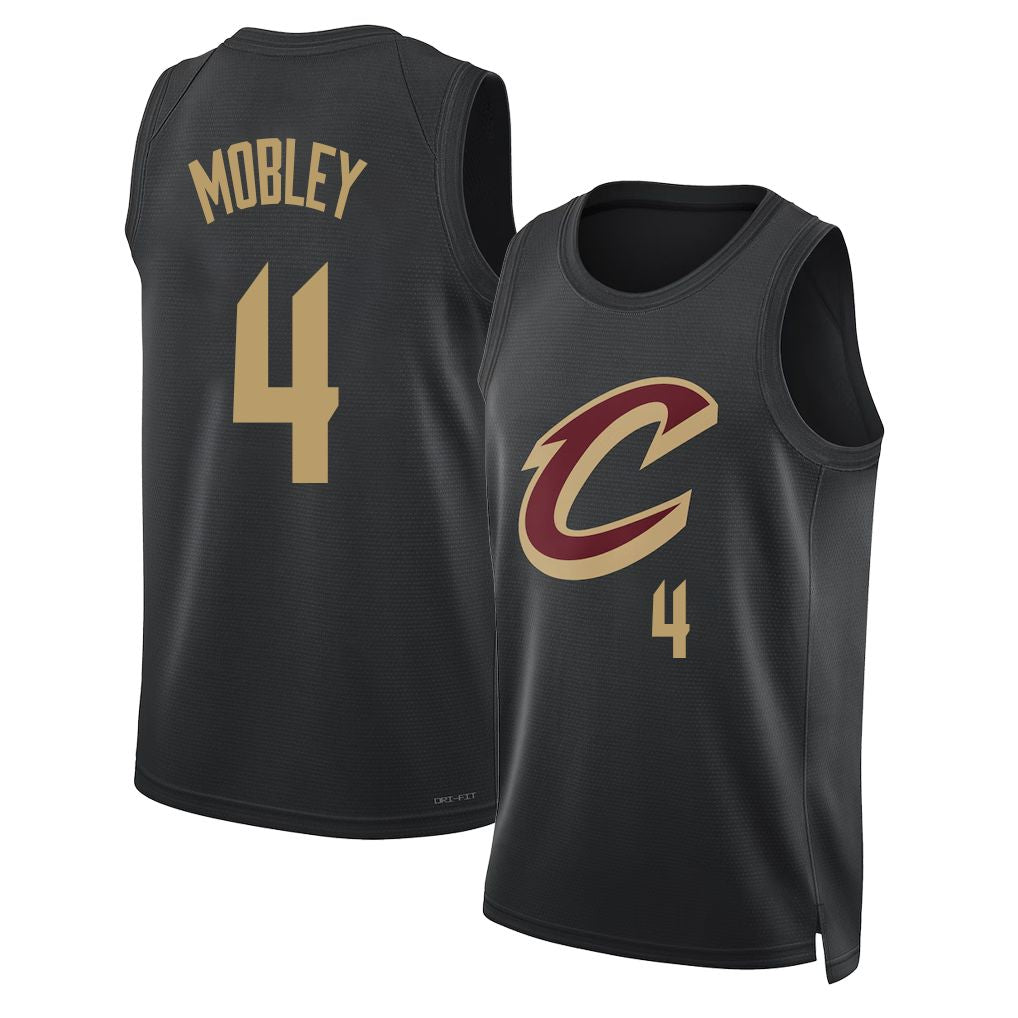 Cleveland #4 Mobley Player Basketball Sleeveless Black Jersey Evan For Adult Youth