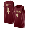 Cleveland #4 Mobley Player Basketball Sleeveless Wine Jersey Evan For Adult Youth