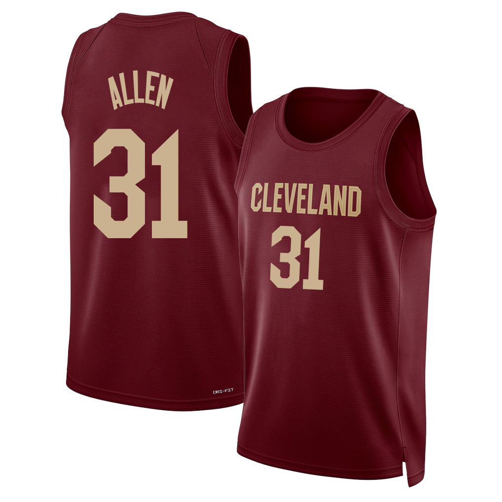 Cleveland #31 Allen Player Basketball Sleeveless Wine Jersey Jarrett For Adult Youth