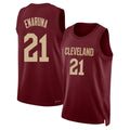 Cleveland #21 Enaruna Player Basketball Sleeveless Wine Jersey Tristan For Adult Youth