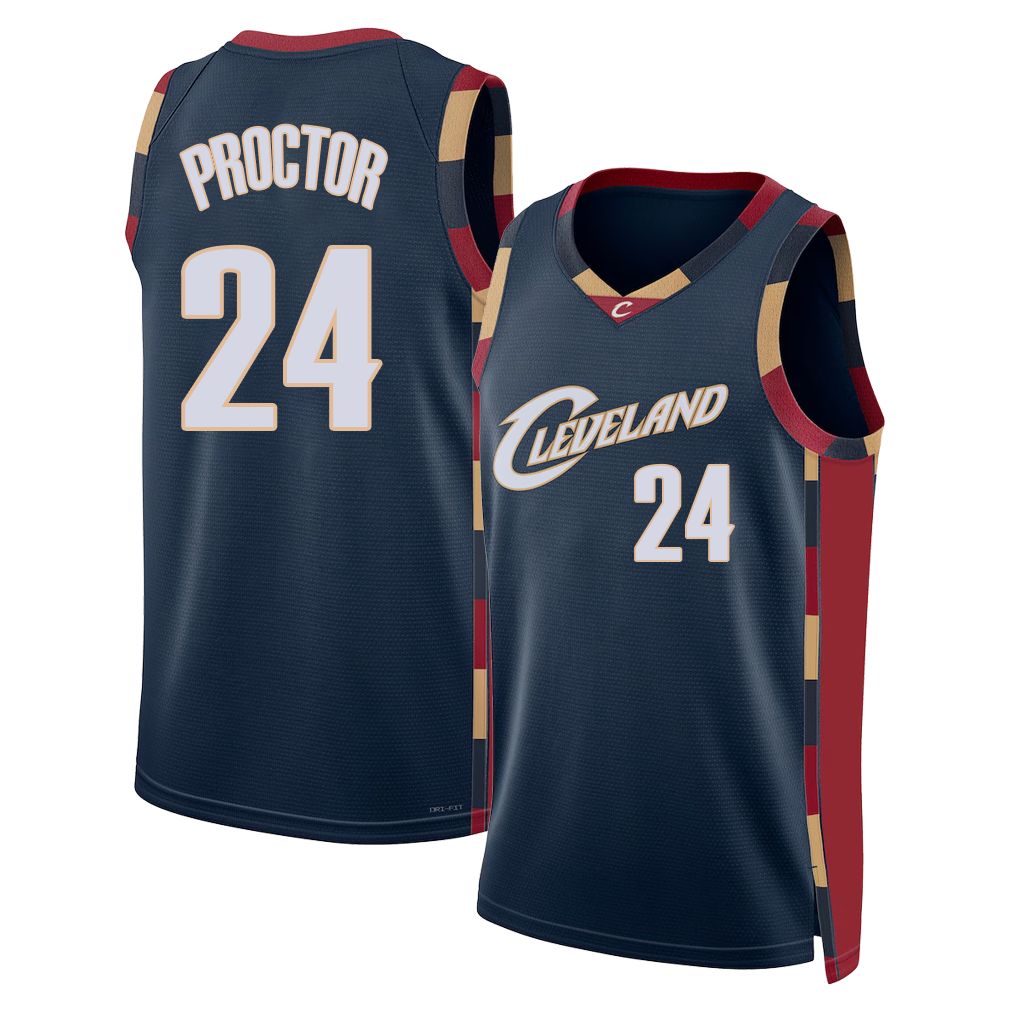 Cleveland #24 Proctor Player Basketball Sleeveless Navy Jersey Tyrese For Adult Youth