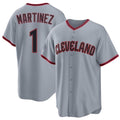 Cleveland #1 Martinez Player Baseball Short Sleeve Gray Jersey Angel For Men Women Youth Gift