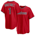 Cleveland #1 Martinez Player Baseball Short Sleeve Red Jersey Angel For Men Women Youth Gift