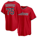 Cleveland #75 Brogdon Player Baseball Short Sleeve Red Jersey Connor For Men Women Youth Gift