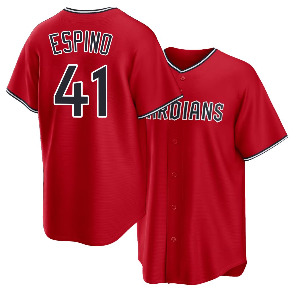 Cleveland #41 Espino Player Baseball Short Sleeve Red Jersey Daniel For Men Women Youth Gift