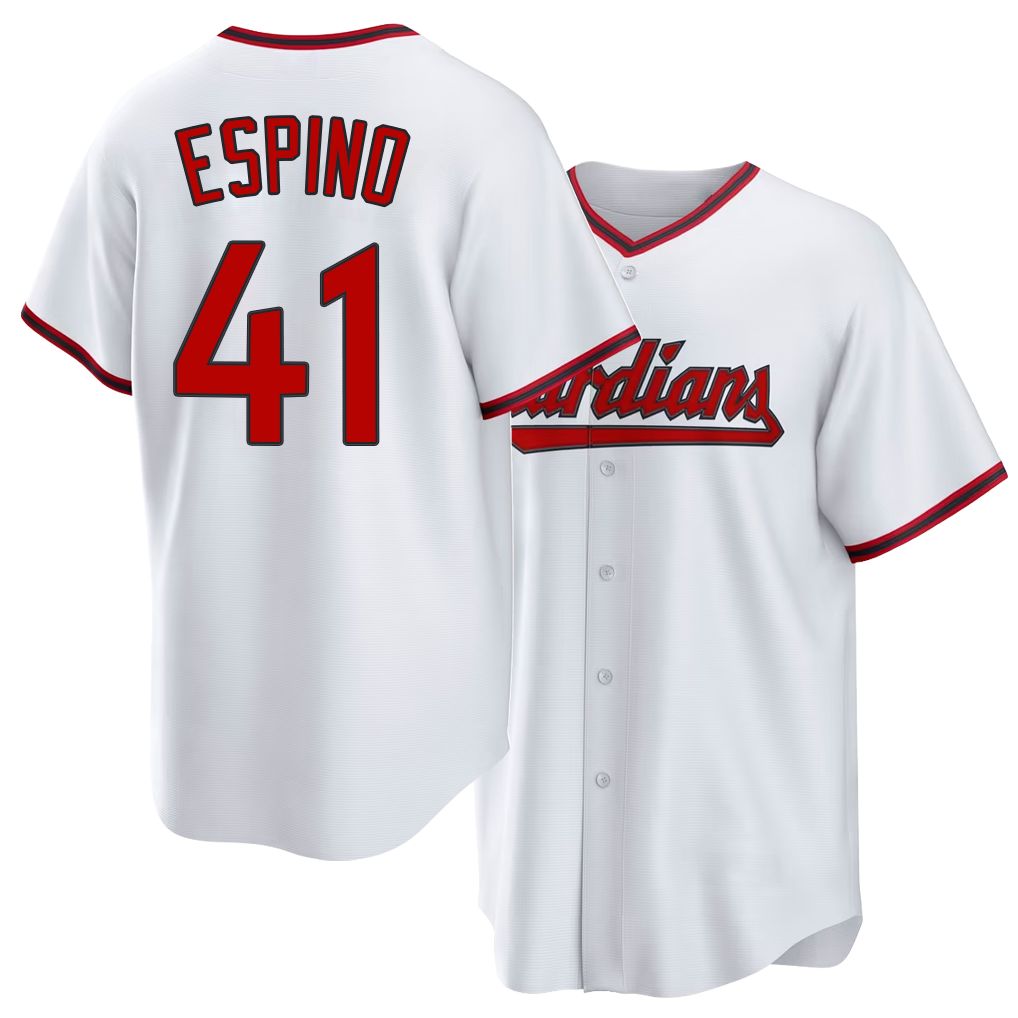 Cleveland #41 Espino Player Baseball Short Sleeve White Jersey Daniel For Men Women Youth Gift