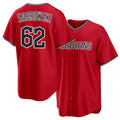 Cleveland #62 Sabrowski Player Baseball Short Sleeve Red Jersey Erik For Men Women Youth Gift