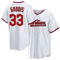 Cleveland #33 Gaddis Player Baseball Short Sleeve White Jersey Hunter For Men Women Youth Gift