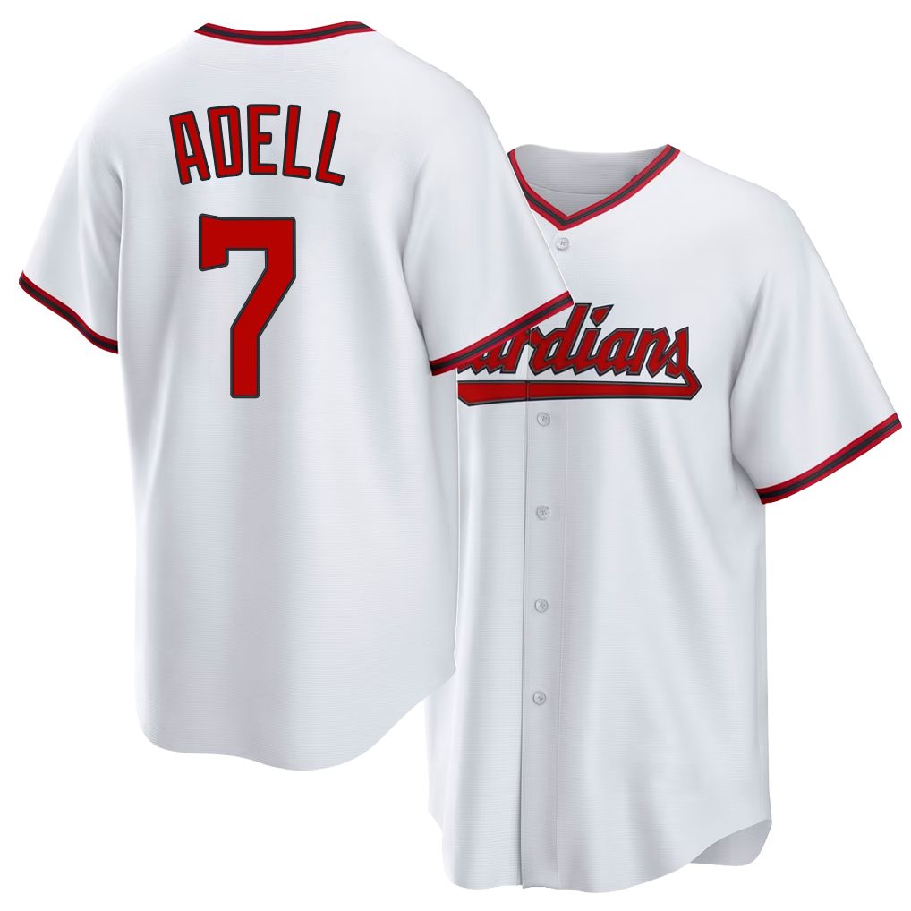 Cleveland #7 Adell Player Baseball Short Sleeve White Jersey Jo For Men Women Youth Gift