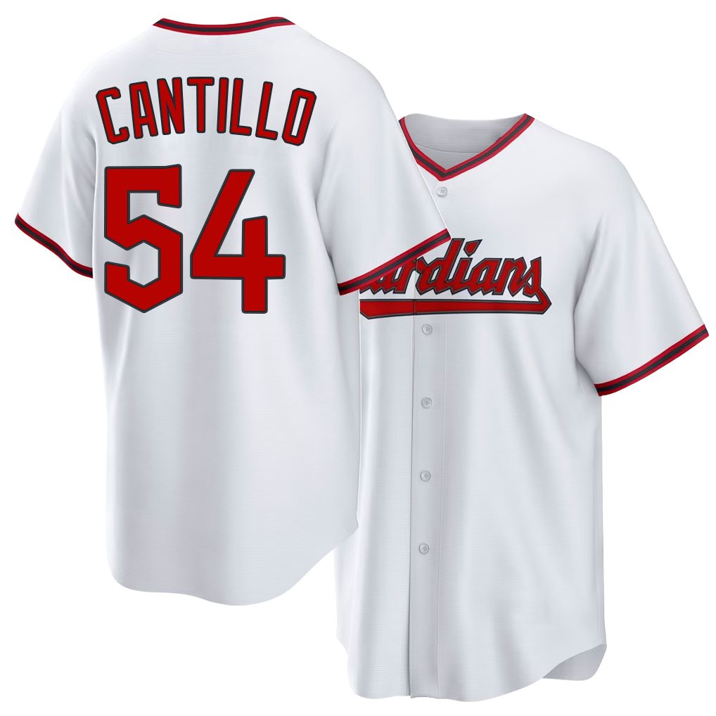 Cleveland #54 Cantillo Player Baseball Short Sleeve White Jersey Joey For Men Women Youth Gift