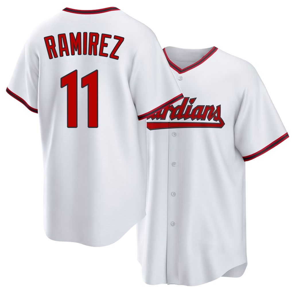 Cleveland #11 Ramirez Player Baseball Short Sleeve White Jersey Jose For Men Women Youth Gift
