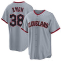 Cleveland #38 Kwan Player Baseball Short Sleeve Gray Jersey Steven For Men Women Youth Gift