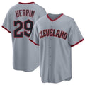 Cleveland #29 Herrin Player Baseball Short Sleeve Gray Jersey Tim For Men Women Youth Gift