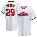 Cleveland #29 Herrin Player Baseball Short Sleeve White Jersey Tim For Men Women Youth Gift