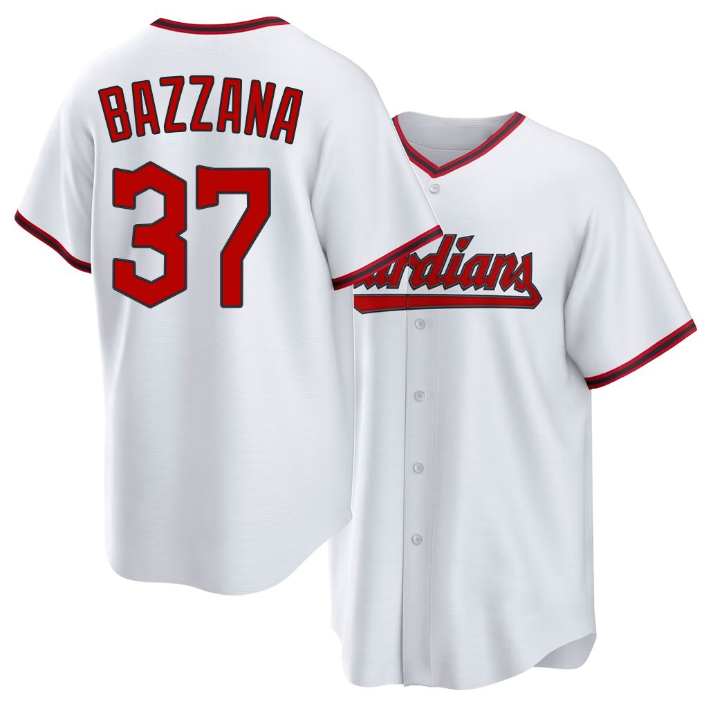 Cleveland #37 Bazzana Player Baseball Short Sleeve White Jersey Travis For Men Women Youth Gift