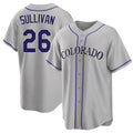 Colorado #26 Sullivan Player Baseball Short Sleeve Gray Jersey Brett For Men Women Youth Gift