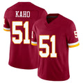 Washington #51 Kaho Player Football V Neck Short Sleeve Red Jersey Ale For Men Youth Women Gift