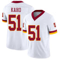 Washington #51 Kaho Player Football V Neck Short Sleeve White Jersey Ale For Men Youth Women Gift