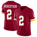 Washington #2 Robertson Player Football V Neck Short Sleeve Red Jersey Amik For Men Youth Women Gift