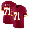 Washington #71 Wylie Player Football V Neck Short Sleeve Red Jersey Andrew For Men Youth Women Gift