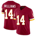 Washington #14 Williams Player Football V Neck Short Sleeve Red Jersey Antonio For Men Youth Women Gift