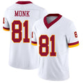 Washington #81 Monk Player Football V Neck Short Sleeve White Jersey Art For Men Youth Women Gift