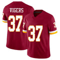 Washington #37 Vigers Player Football V Neck Short Sleeve Red Jersey Car'lin For Men Youth Women Gift