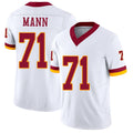 Washington #71 Mann Player Football V Neck Short Sleeve White Jersey Charles For Men Youth Women Gift