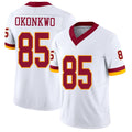 Washington #85 Okonkwo Player Football V Neck Short Sleeve White Jersey Chig For Men Youth Women Gift