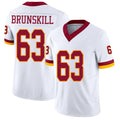 Washington #63 Brunskill Player Football V Neck Short Sleeve White Jersey Daniel For Men Youth Women Gift