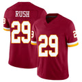 Washington #29 Rush Player Football V Neck Short Sleeve Red Jersey Darius For Men Youth Women Gift