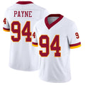 Washington #94 Payne Player Football V Neck Short Sleeve White Jersey Daron For Men Youth Women Gift