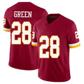 Washington #28 Green Player Football V Neck Short Sleeve Red Jersey Darrell For Men Youth Women Gift