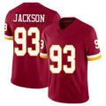 Washington #93 Jackson Player Football V Neck Short Sleeve Red Jersey Drake For Men Youth Women Gift