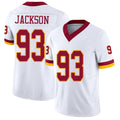 Washington #93 Jackson Player Football V Neck Short Sleeve White Jersey Drake For Men Youth Women Gift