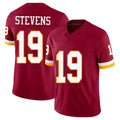 Washington #19 Stevens Player Football V Neck Short Sleeve Red Jersey Drew For Men Youth Women Gift
